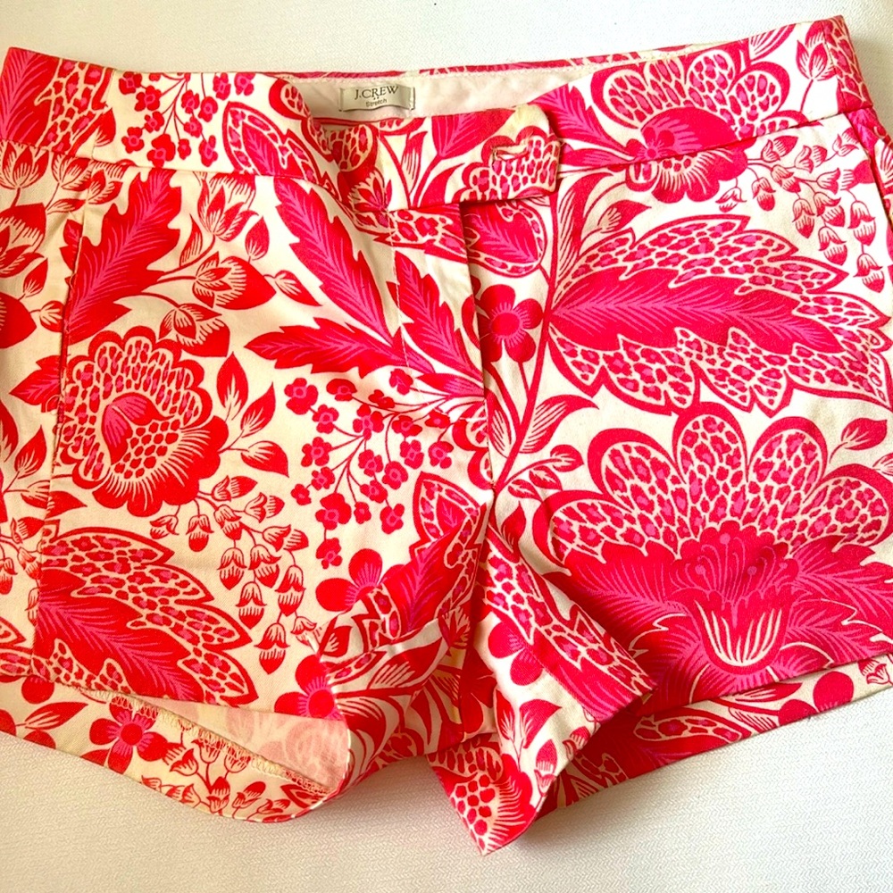 J.Crew Pink and Cream Shorts 100% Cotton . Size 6